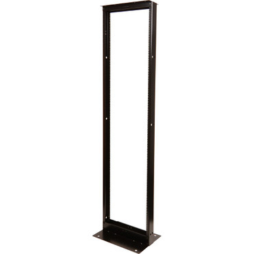 Siemon Value Rack, 2-post Open Frame Rack - 45U Rack Height x 19" (482.60 mm) Rack Width - Floor Standing - Black - Cold Rolled Steel (Fleet Network)