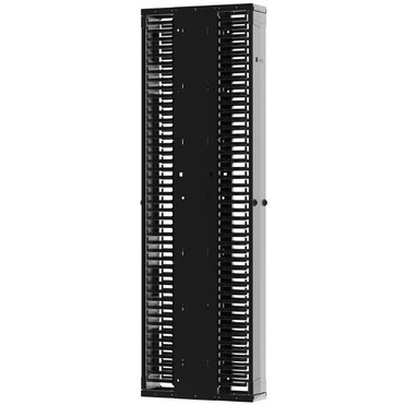Panduit Dual Sided Manager - Vertical Cable Manager - Black - 45U Rack Height - Steel, Acrylonitrile Butadiene Styrene (ABS), Metal - (Fleet Network)
