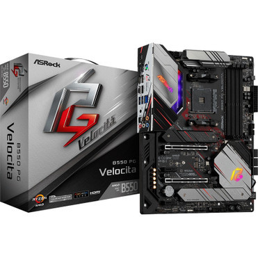 ASRock B550 PG Velocita Desktop Motherboard - AMD B550 Chipset - Socket AM4 - ATX - 128 GB DDR4 SDRAM Maximum RAM - DIMM, UDIMM - 4 x (Fleet Network)