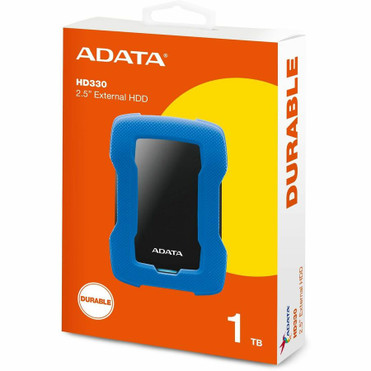 Adata HD330 AHD330-1TU31-CBL 1 TB Portable Hard Drive - External - Blue - Gaming Console Device Supported - USB 3.1 - 256-bit AES (Fleet Network)
