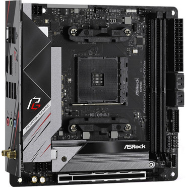ASRock B550 Phantom Gaming-ITX/ax Desktop Motherboard - AMD B550 Chipset - Socket AM4 - Mini ITX - 64 GB DDR4 SDRAM Maximum RAM - - 2 (B550 PHANTOMGAMING-ITX/AX)