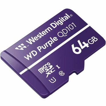 WD Purple WDD064G1P1C 64 GB Class 10/UHS-I (U1) microSDXC - 3 Year Warranty (WDD064G1P1C-74AEL0)