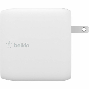 Belkin BoostCharge Dual USB-C Power Delivery GaN Wall Charger 68W Laptop Chromebook Charging - Power Adapter - 68 W (WCH003DQWH)