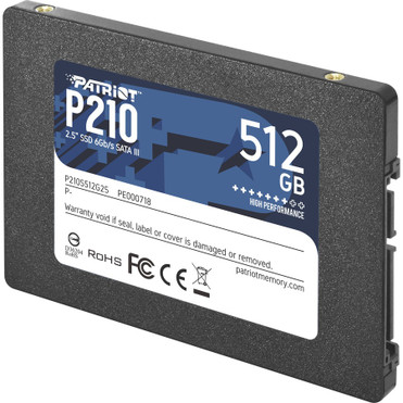 Patriot Memory P210 P210S512G25 512 GB Solid State Drive - 2.5" Internal - SATA (SATA/600) - Desktop PC Device Supported - 240 TB TBW (P210S512G25)
