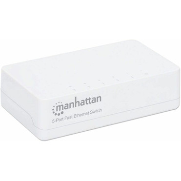 Manhattan 5-Port Fast Ethernet Switch, Plastic, Three Year Warranty, Box - 5 Ports - Fast Ethernet - 10/100Base-TX - 2 Layer Supported (560672)