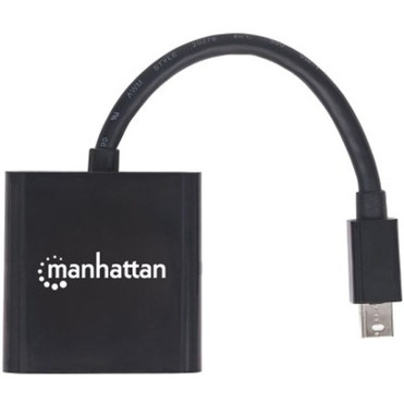 Manhattan Mini DisplayPort 1.2a to HDMI Adapter Cable, 4K@60Hz, Active, 19.5cm, Male to Female, Black, Three Year Warranty, Polybag - (152570)