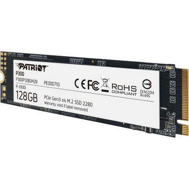Patriot Memory P300 128 GB Solid State Drive - M.2 2280 Internal - PCI Express NVMe (PCI Express NVMe 3.0 x4) - Notebook, Desktop PC - (P300P128GM28)