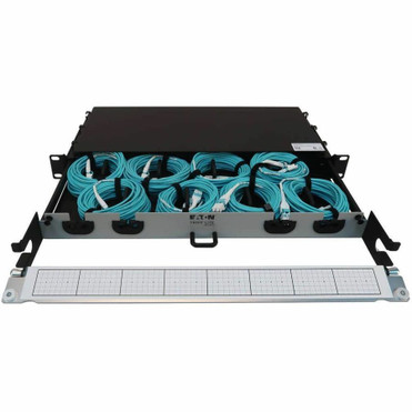 Tripp Lite series N48M-8L2L-10 Preloaded Fiber Panel - 8 x Duplex - 1U High - Aqua - 19" Wide - Rack-mountable (N48M-8L2L-10) Tripp Lite series N48M-8L2L-10 Preloaded Fiber Panel - 8 x Duplex - 1U High - Aqua - 19" Wide - Rack-mountable (N48M-8L2L-10)