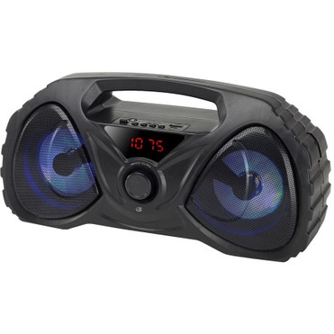 GPX Boombox Portable Bluetooth Speaker System - 100 Hz to 10 kHz - Battery Rechargeable - USB (BB200B)