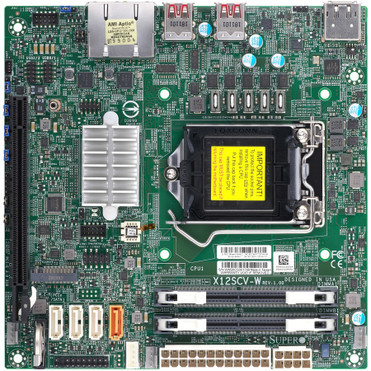 Supermicro X12SCV-W Workstation Motherboard - Intel W480 Chipset - Socket LGA-1200 - Mini ITX - Xeon, Core i3, Core i5, Core i7, Core (Fleet Network)