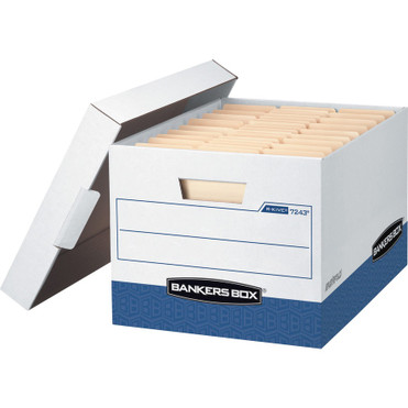 Bankers Box R-Kive File Storage Box - Internal Dimensions: 12" (304.80 mm) Width x 15" (381 mm) Depth x 10" (254 mm) Height - External (Fleet Network)