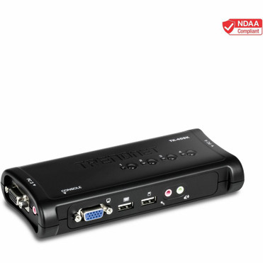 TRENDnet 4-Port USB KVM Switch and Cable Kit With Audio, Manage 4 Computers, USB Switch, Windows, Linux, Auto-Scan, Plug And Play, Hot (Fleet Network)