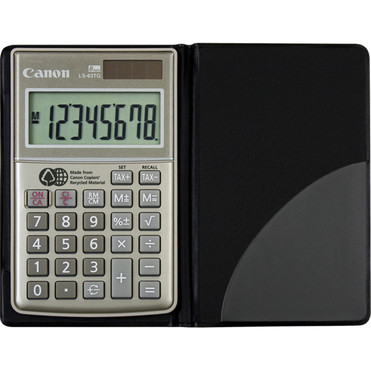 Canon LS-63TG Handheld Calculator - 8 Digits - LCD - Battery/Solar Powered - 0.4" Height x 2.5" Width x 4.1" Length (Fleet Network)