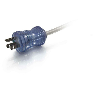 C2G 12ft 16 AWG Hospital Grade Power Cord (NEMA 5-15P to IEC320C13R) - Gray with Clear Connectors - For Computer, Monitor, Printer, - (48050)