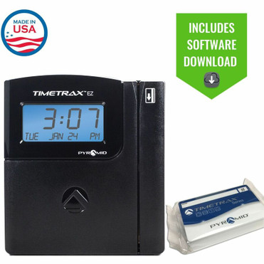 Pyramid Time Systems TimeTrax EZ Swipe Time Clock System, Ethernet - Magnetic Strip - 50, Upgradeable To 500 - Digital - Week, Month, (Fleet Network)