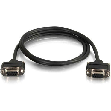 C2G 10ft RS232 DB9 Cable with Low Profile Connectors - In Wall Rated - F/F - 10 ft Serial Data Transfer Cable - First End: 1 x 9-pin - (Fleet Network)