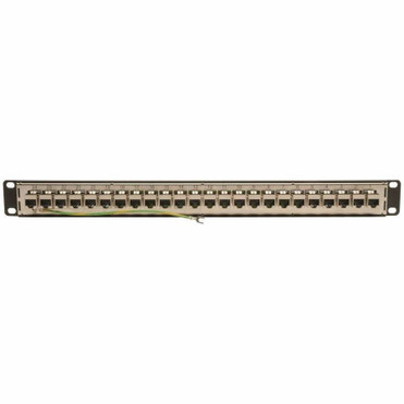 Tripp Lite 24-Port Shielded Cat6 Patch Panel Feed Through Rackmount RJ45 1URM TAA - 24 x RJ-45 - 24 Port(s) - 24 x RJ-45 - 24 x RJ-11 (N254-024-SH)