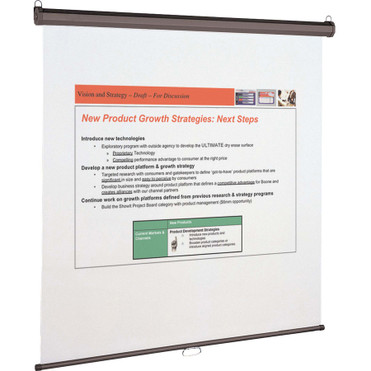 Quartet Manual Projection Screen - 1:1 - Matte White - 84" (2133.60 mm) Height x 84" (2133.60 mm) Width - Wall/Ceiling Mount (684S)
