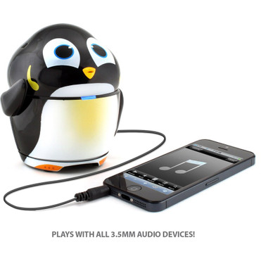 GOgroove Groove Pal GG-PAL-PENGUIN 2.0 Portable Speaker System - 4 W RMS - Black, White - Battery Rechargeable - USB - 1 (Fleet Network)