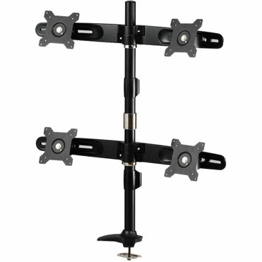 Amer Mounts Desk Mount for Flat Panel Display, LCD Monitor, LED Monitor - Black  - Height Adjustable - 4 Display(s) Supported - 15" to (Fleet Network)