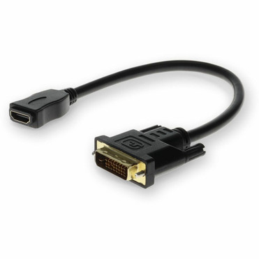 AddOn DVI-D Dual Link (24+1 pin) Male to HDMI 1.3 Female Black Adapter For Resolution Up to 2560x1600 (WQXGA) - 8" (203.20 mm) A/V for (Fleet Network)