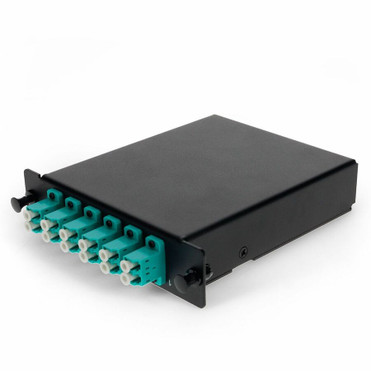 AddOn Cassette for 3-Bay Patch Panel, 1 MPO In, 12 LC Duplex Out, Multi-mode Duplex OM3 - 1 x MPO, 6 x LC Duplex - 7 Port(s) - 6 x - - (Fleet Network)