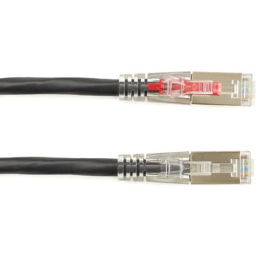 Black Box GigaTrue 3 Cat.6 (S/FTP) Patch Network Cable - 25 ft Category 6 Network Cable for Patch Panel, Wallplate, Network Device - 1 (C6PC70S-BK-25)