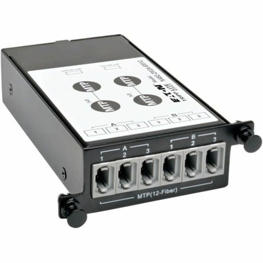 Tripp Lite 2 x 24 Fiber MTP/MPO to 6 x 12 Fiber MTP/MPO Breakout Cassette - 2 x MTP/MPO, 6 x MTP/MPO - 8 Port(s) - 8 x RJ-11 - Black (N482-2M24-6M12)