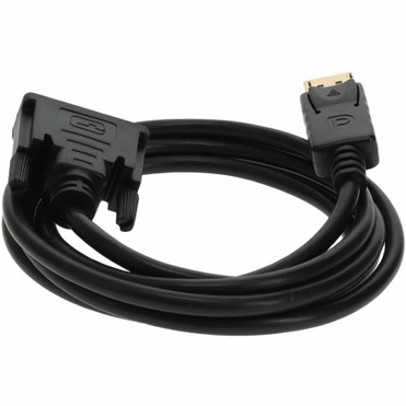 AddOn 5-Pack of 10ft DisplayPort 1.2 Male to DVI-D Dual Link (24+1 pin) Male Black Cables Which Requires DP++ For Resolution Up to - - (DISPLAYPORT2DVI10F-5PK)