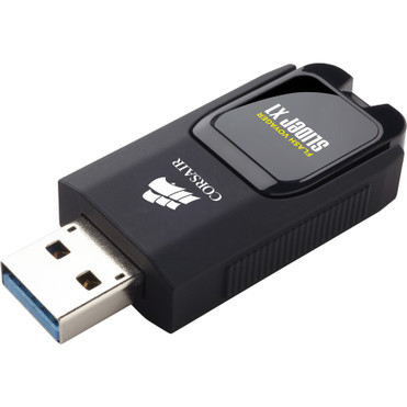 Corsair Flash Voyager Slider X1 USB 3.0 32GB USB Drive - 32 GB - USB 3.0 - 130 MB/s Read Speed - Black - 5 Year Warranty (Fleet Network)