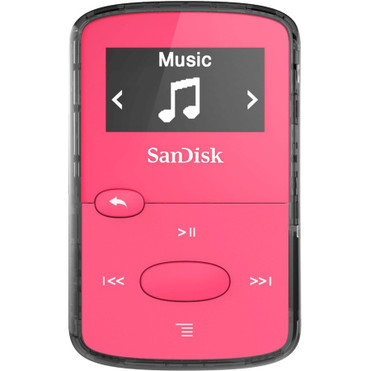 SanDisk Clip Jam SDMX26-008G-G46P 8 GB Flash MP3 Player - Pink - FM Tuner - microSD - AAC, MP3, WMA, WAV, Ogg Vorbis, Audible, FLAC - (Fleet Network)