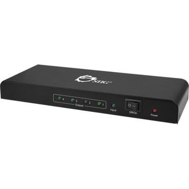 SIIG 4Kx2K HDMI 4-Port Splitter with 3D Supported - 49.21 ft (15000 mm) Maximum Operating Distance - 1 x HDMI In - 4 x HDMI Out (Fleet Network)