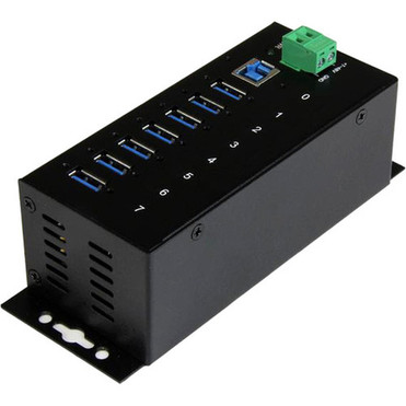 StarTechcom_7_Port_Industrial_USB_30_Hub_with_ESD_-_Add_seven_USB_30_ports_with_this_DIN_rail_or_surface-mountable_metal_hub_-_15kV_ST7300USBME