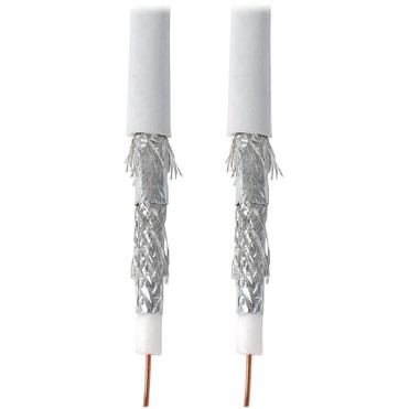 Tripp Lite series RG6/U Quad-Shield CMR-Rated Coaxial Cable, White, 1000 ft - 1000 ft (304.80 m) Coaxial Network Cable for Antenna, - (A224-01K-WH)