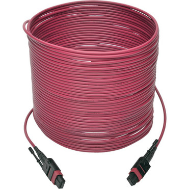 Tripp Lite series N845-10M-12-MG MTP/MPO Multimode Patch Cable, Magenta, 10 m - 32.8 ft (10 m) Fiber Optic Network Cable for Network - (Fleet Network)