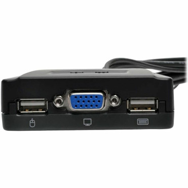 Tripp Lite series 2-Port USB/VGA Cable KVM Switch with Cables and USB Peripheral Sharing - 2 Computer(s) - 1 Local User(s) - 0 Remote (B032-VU2)