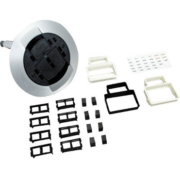 Middle Atlantic AMD8ATC Assembled Communications Poke-thru Device - Brushed Aluminum - Brushed Aluminum (Fleet Network)