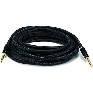 Monoprice 25ft Premier Series 1/4-inch (TS) Male to Male 16AWG Audio Cable (Gold Plated) - 25 ft (7.62 m) 6.35mm Audio Cable for Audio (Fleet Network)