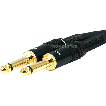 Monoprice 25ft Premier Series 1/4-inch (TS) Male to Male 16AWG Audio Cable (Gold Plated) - 25 ft (7.62 m) 6.35mm Audio Cable for Audio (5499)
