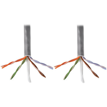 Tripp Lite series Cat5e 350 MHz Bulk Solid-Core Plenum-Rated PVC Cable, Gray, 1000 ft. - 1000 ft (304.80 m) Category 5e Network Cable (N024-01K-GY)