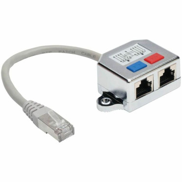 Tripp Lite series 2-to-1 RJ45 Splitter Adapter Cable, 10/100 Ethernet Cat5/Cat5e (M/2xF), 0.5 ft - Network (RJ-45) (Fleet Network)