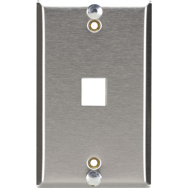 Black Box Wallplate for Mounting Wall-Style Telephone - Stainless Steel - 1-gang - Stainless Steel (Fleet Network)