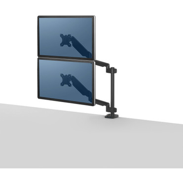 Fellowes Platinum Series Dual Stacking Monitor Arm - 2 Display(s) Supported - 27" Screen Support - 44 lb (19958.06 g) Load Capacity - (8043401)