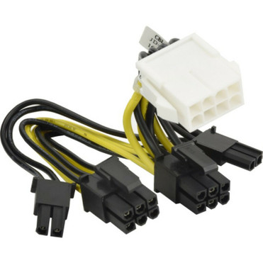 Supermicro Internal Power Cord - For Graphics Processing Unit, Server, Motherboard - Yellow, Black - 2" Cord Length - PCI-E (CBL-PWEX-1040)