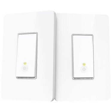 Kasa Smart Wi-Fi Light Switch, 3-Way Kit - Button Switch - Light Control - Google Assistant, Alexa, Cortana Supported - 120 V AC - (HS210 KIT)