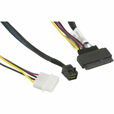 Supermicro CBL-SAST-0957 Internal Power Cord - For Storage Device, Server, Add-in Card - Black - 1.8 ft Cord Length - Mini-SAS HD / (CBL-SAST-0957)