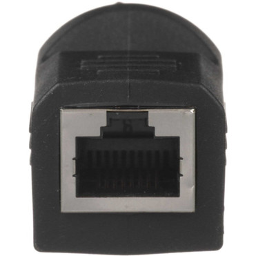 IndustrialNet Industrial M12 D-Code to RJ45 Coupler Adapter - M12 Network - RJ-45 Network - Female - Black - 1 (ICAM12DRJS)