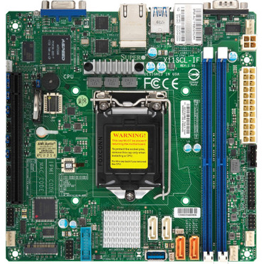 Supermicro X11SCL-IF Server Motherboard - Intel C242 Chipset - Socket H4 LGA-1151 - Mini ITX - 64 GB DDR4 SDRAM Maximum RAM - DIMM, - (Fleet Network)