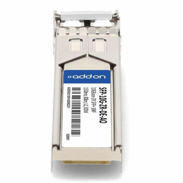 AddOn Dell SFP-10G-ZR Compatible TAA 10GBase-ZR SFP+ Transceiver (SMF, 1550nm, 80km, LC, DOM) - For Data Networking, Optical Network - (SFP-10G-ZR-DE-AO)