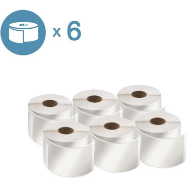 Dymo LabelWriter Labels - 2 1/8" (53.98 mm) Height x 4" (101.60 mm) Width - Rectangle - White - 1320 / Pack (2050811)